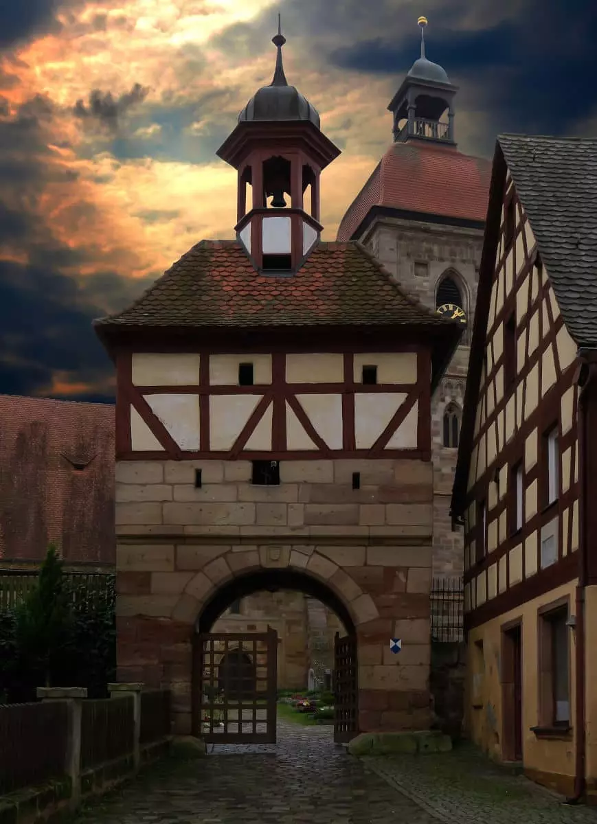 Nürnberg - Historisches Zentrum, Turm, Kirche