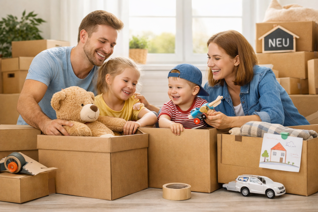 Familienumzug So gelingt der Umzug mit Kindern ohne Chaos